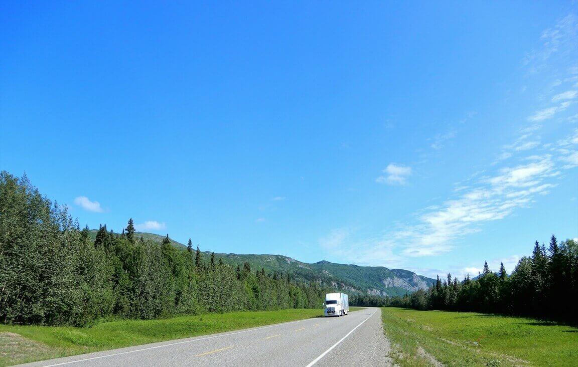 truck on a highway