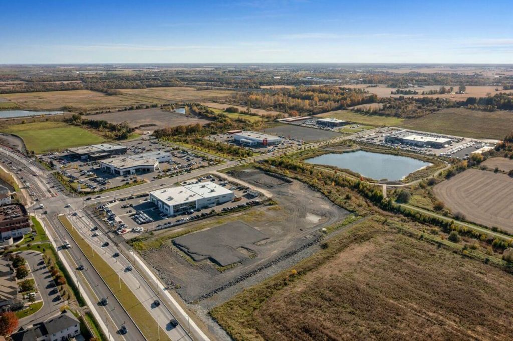 unused vacant commercial land in an industrial area