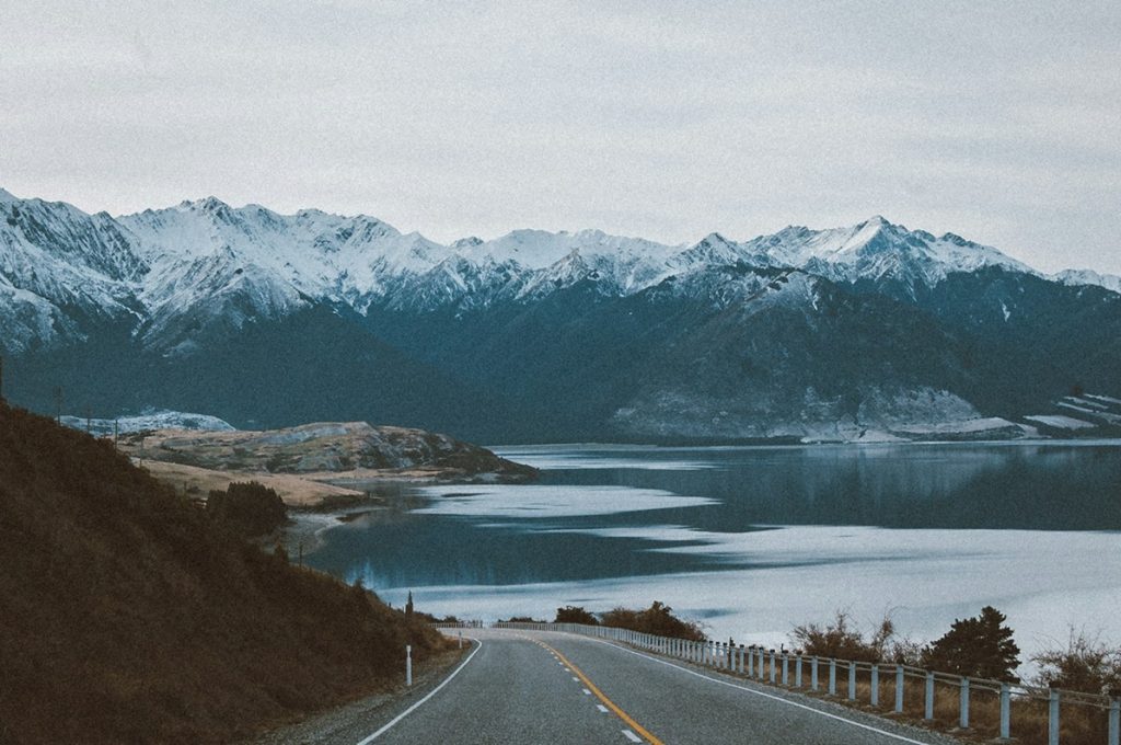 remote road in Alaska