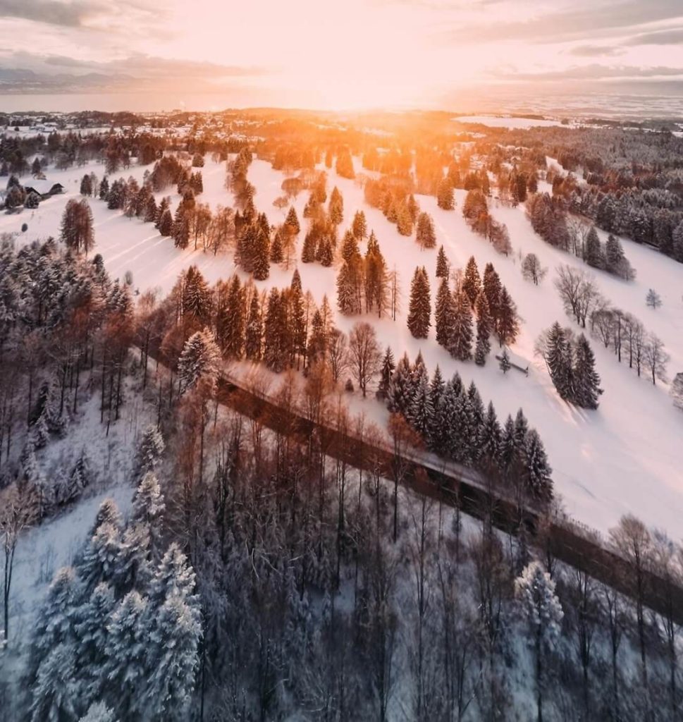 Empty road during the winter