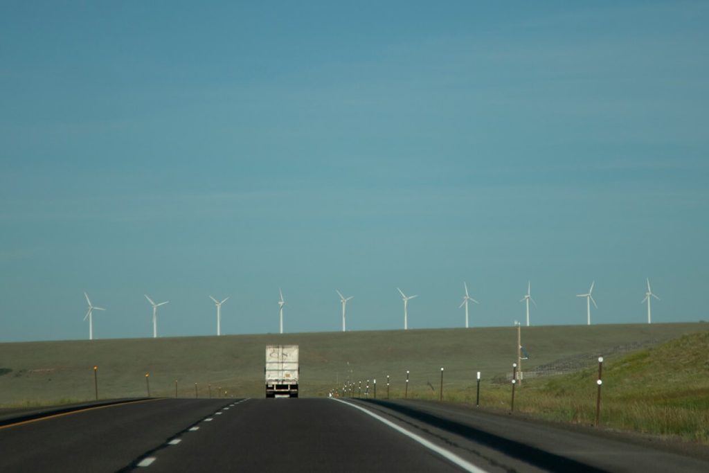 truck on a highway 