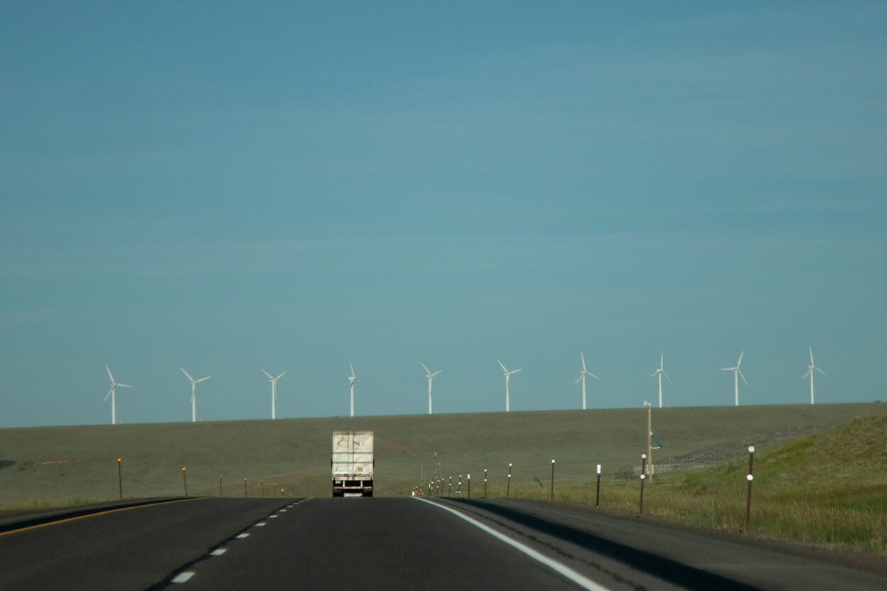 truck on a highway