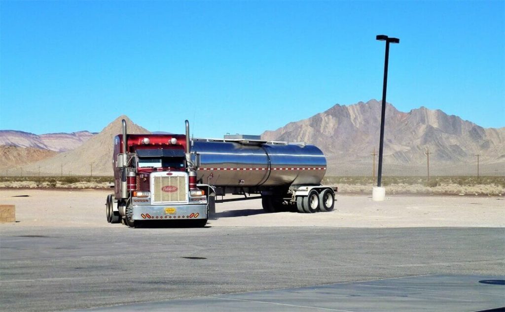 Parked Truck near the road