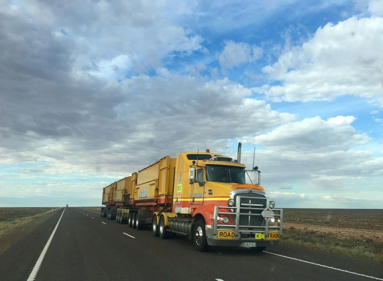 truck on a highway