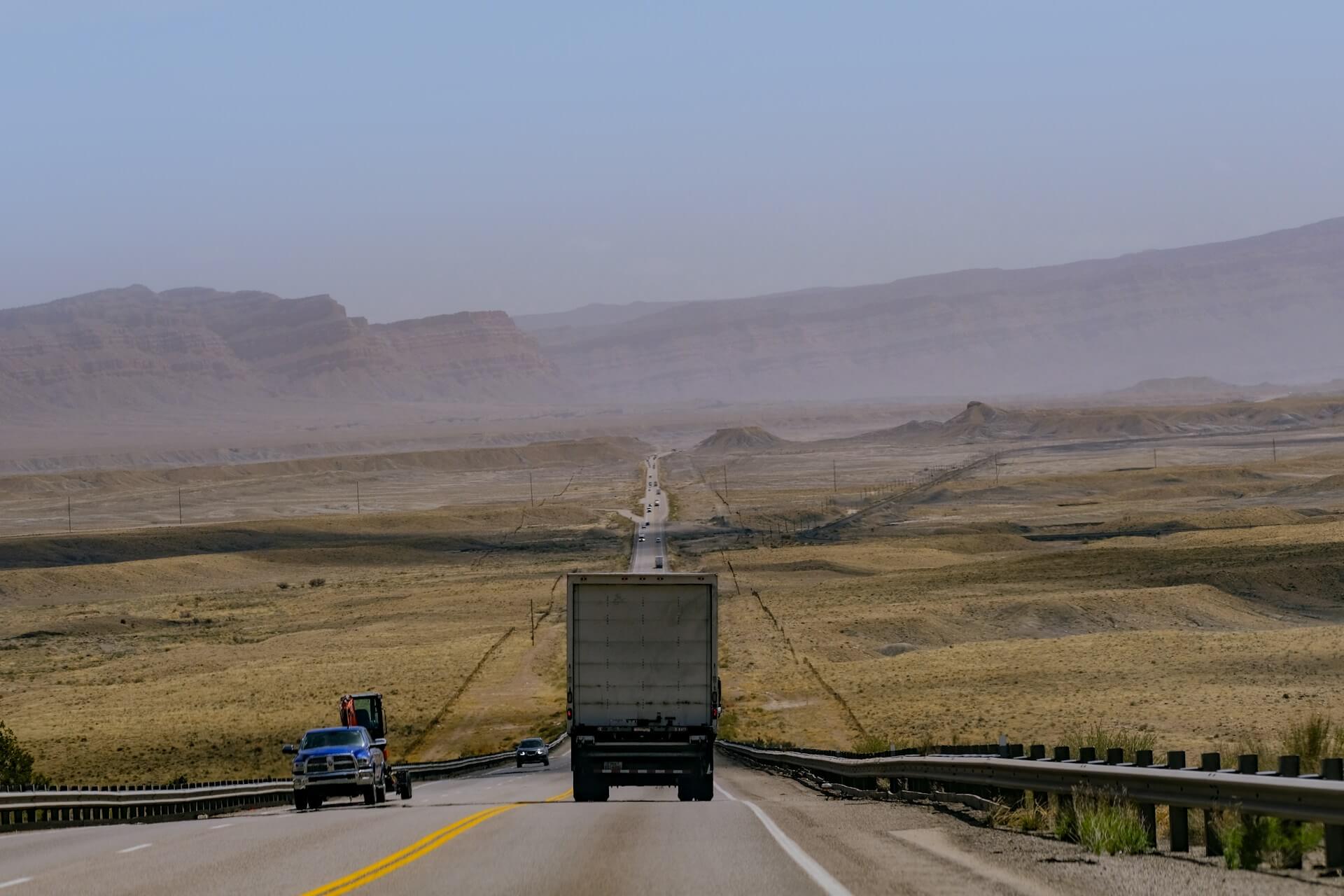 truck on a highway