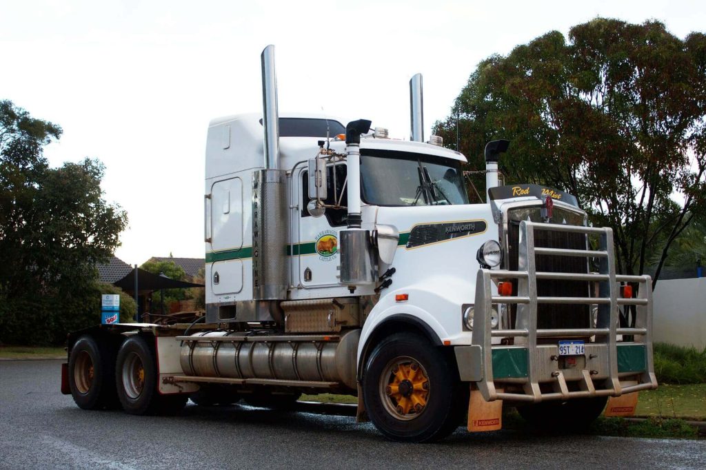 white semi truck