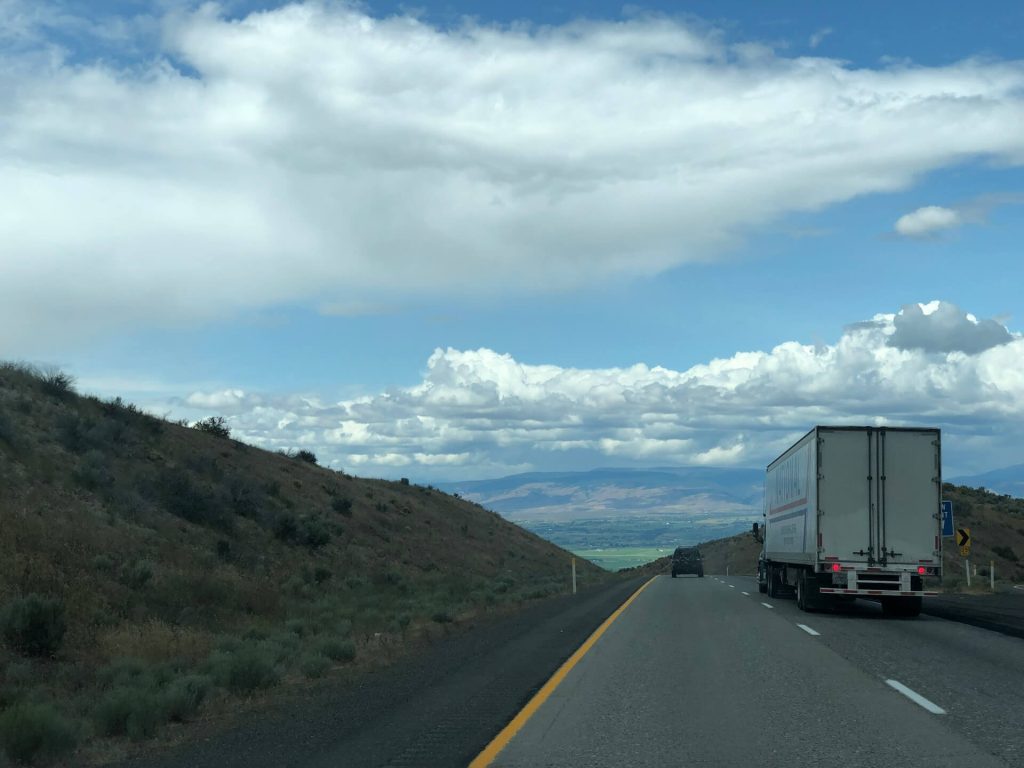 freight truck on the highway