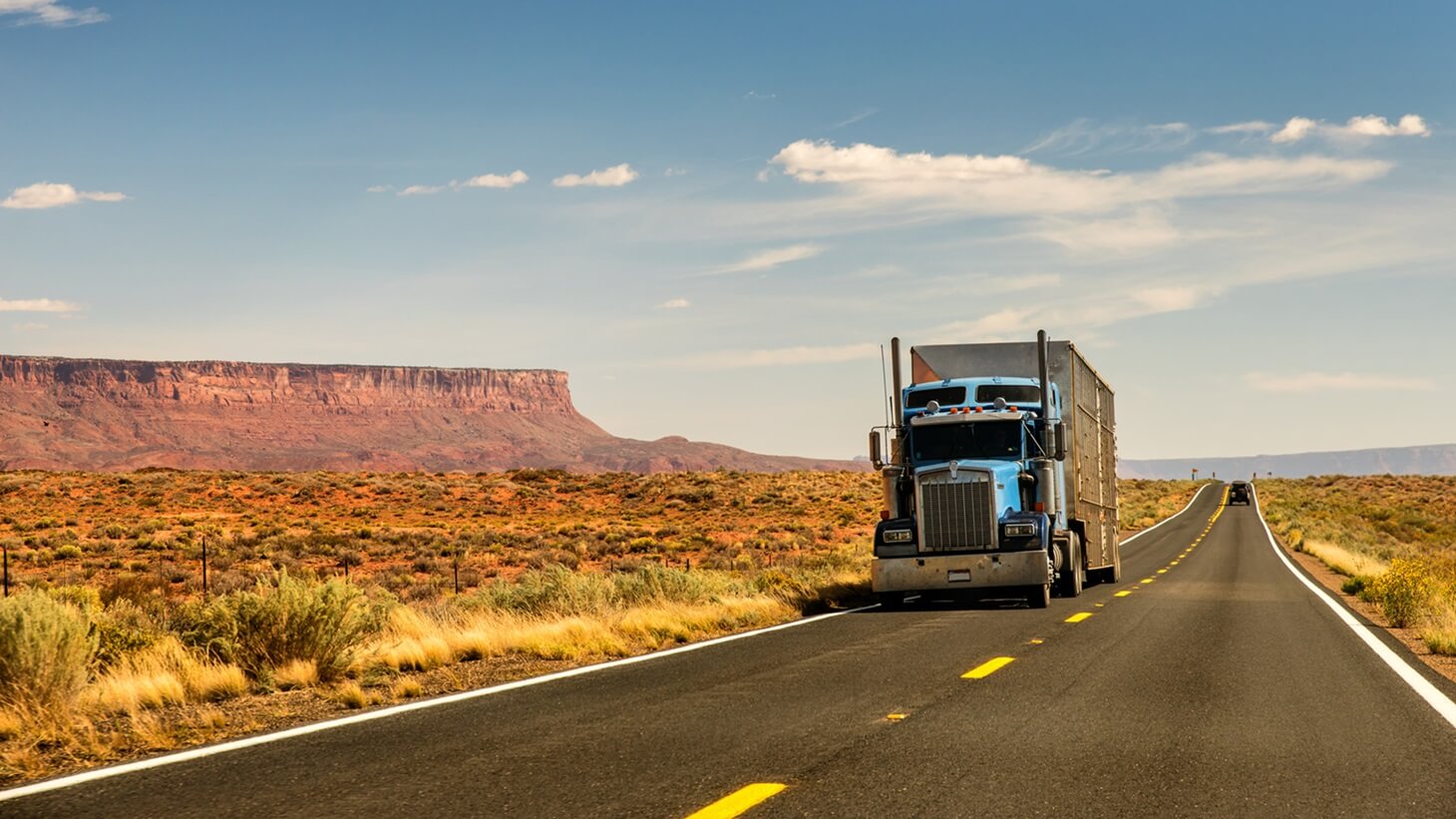 Truck on the road