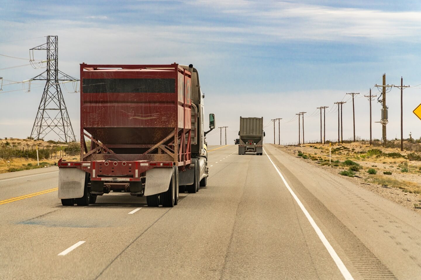 truck on a highway in Texas