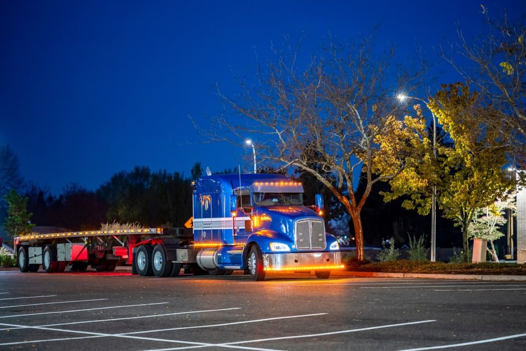 truck parked in a lot